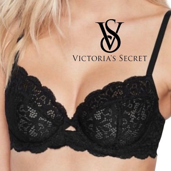 Body by Victoria’s Secret Black Lace Demi Bra - 38DD - Picture 1 of 10